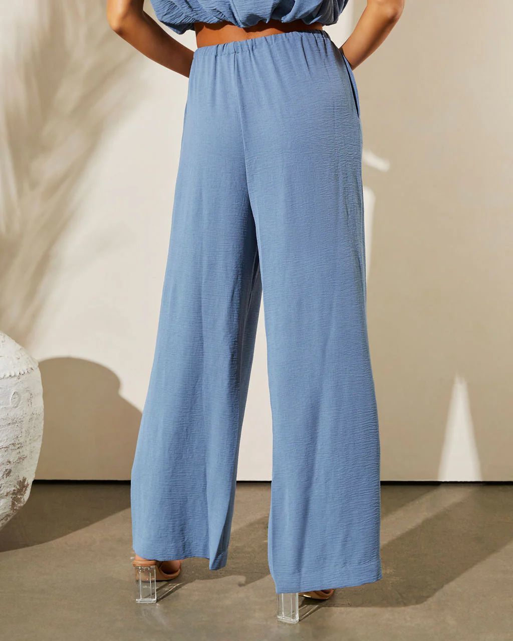 LAVENDER CROP-TOP AND PANTS SET