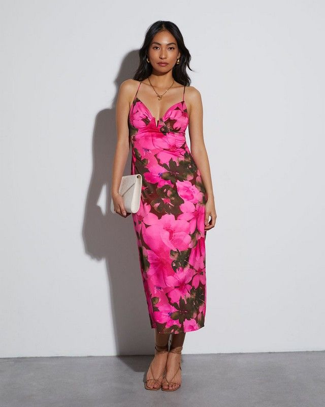 PINK-FLORAL DRESS