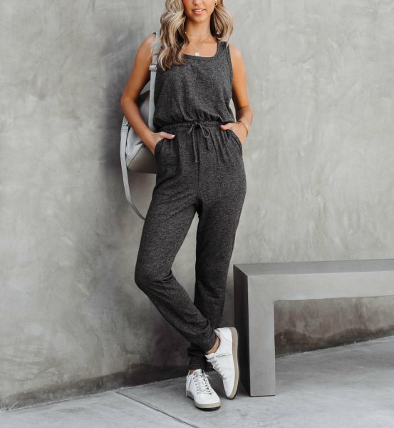 ANTHRACITE-MELANGE JUMPSUIT