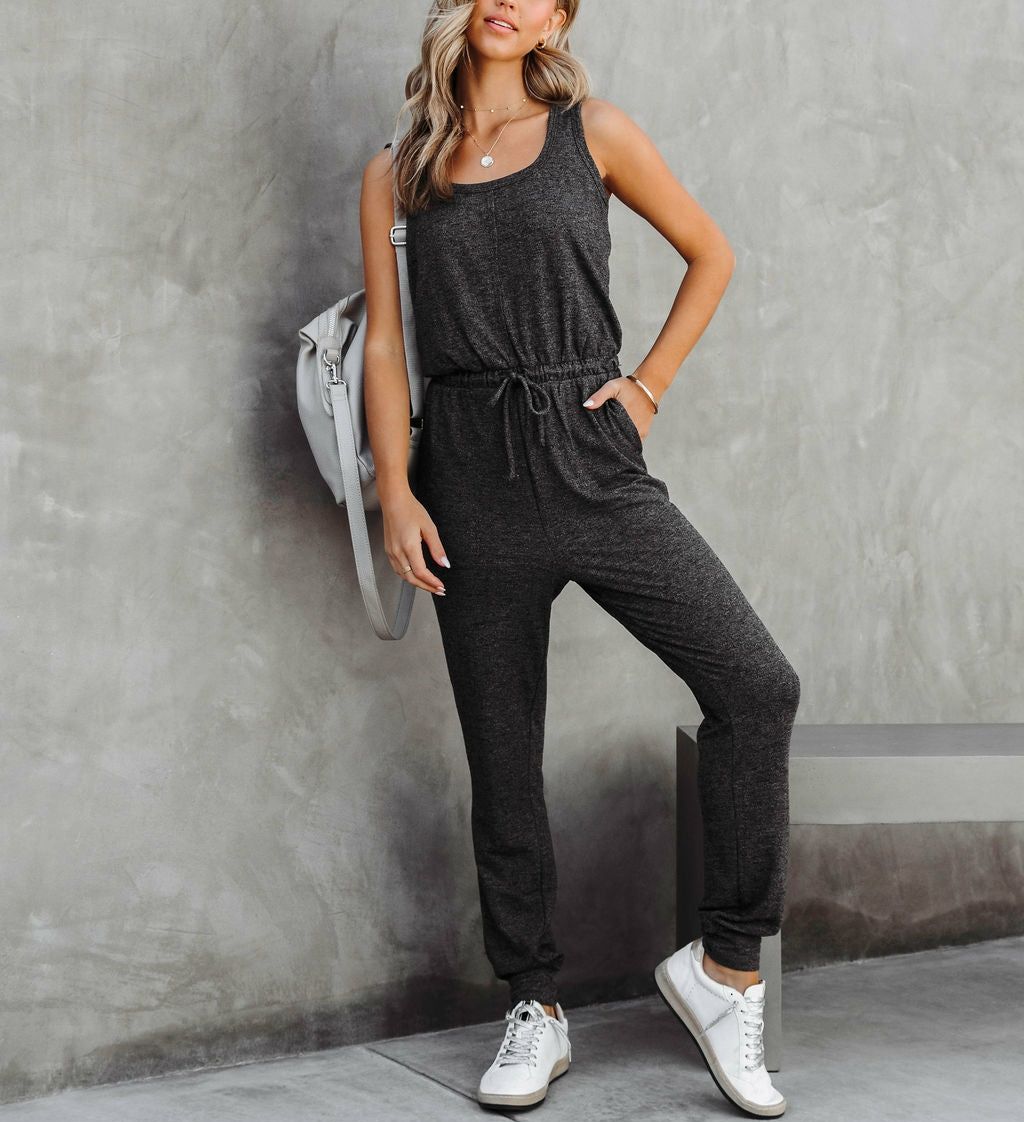 ANTHRACITE-MELANGE JUMPSUIT