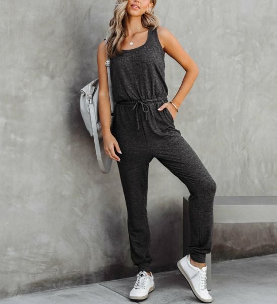 ANTHRACITE-MELANGE JUMPSUIT