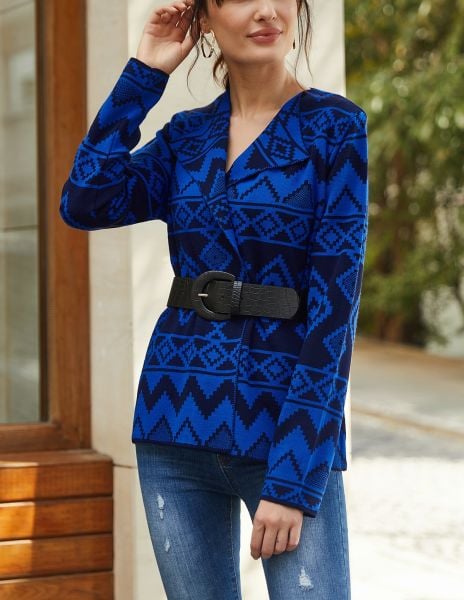 ROYAL-BLUE-NAVY CARDIGAN