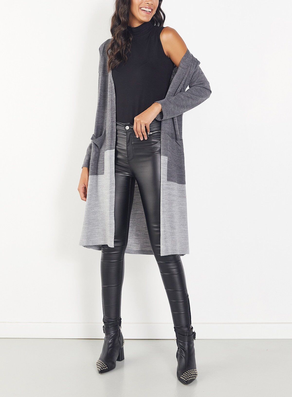 ANTHRACITE-GREY CARDIGAN