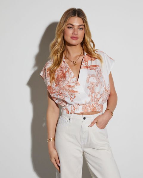ECRU-TILE_PRINTED BLOUSE