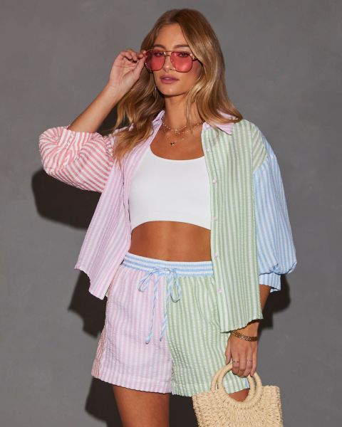 MULTICOLOR-STRIPED SHIRT