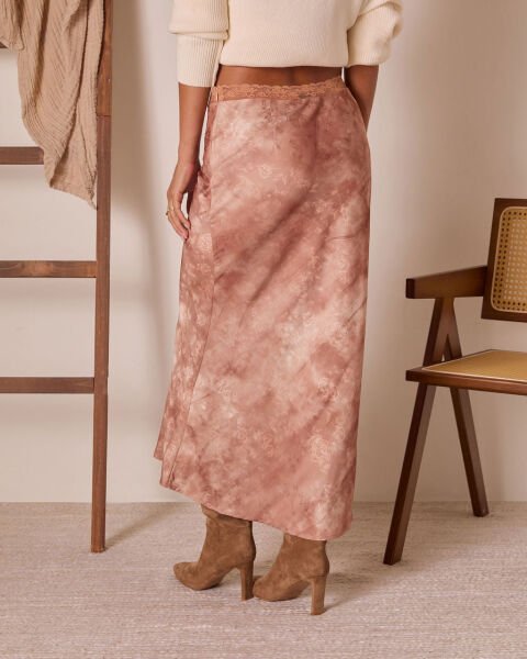 BROWN-BATIK SKIRT