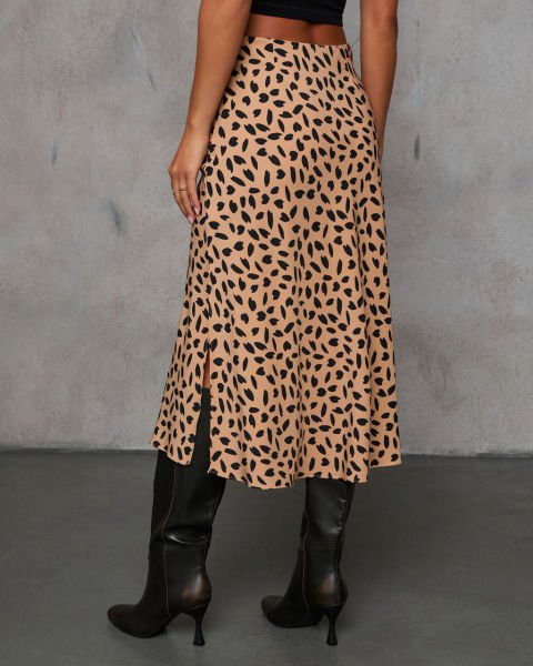 BEIGE-LEOPARD SKIRT