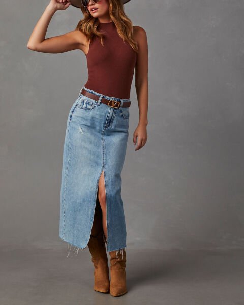 BROWN VEST TOP