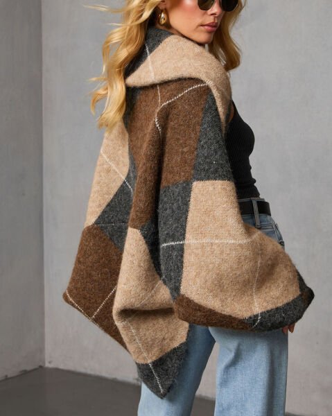 BROWN-BEIGE CARDIGAN