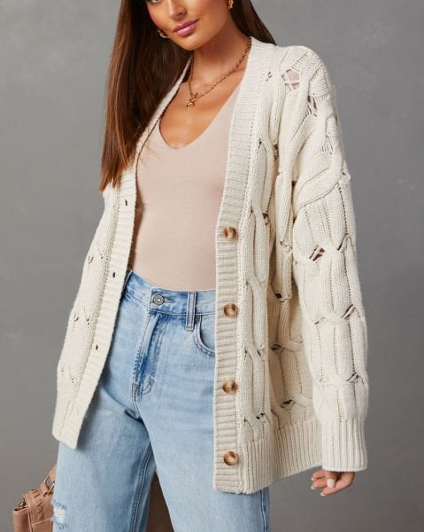 CREAM CARDIGAN