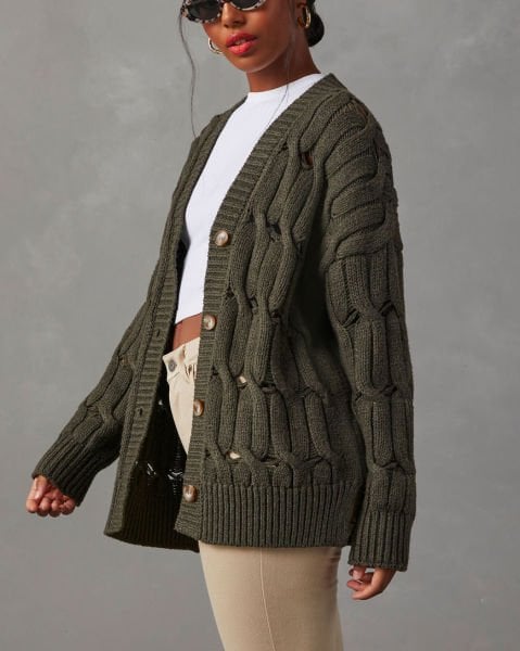 KHAKI CARDIGAN