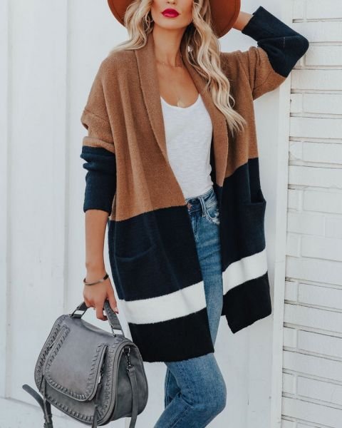 BROWN-NAVY-BLACK COAT