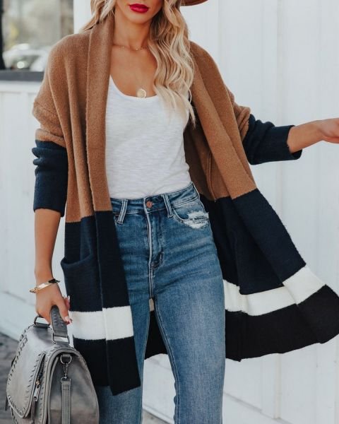 BROWN-NAVY-BLACK COAT