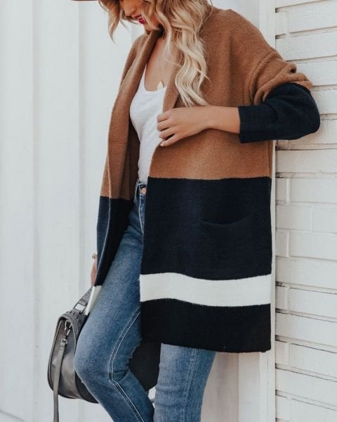 BROWN-NAVY-BLACK COAT