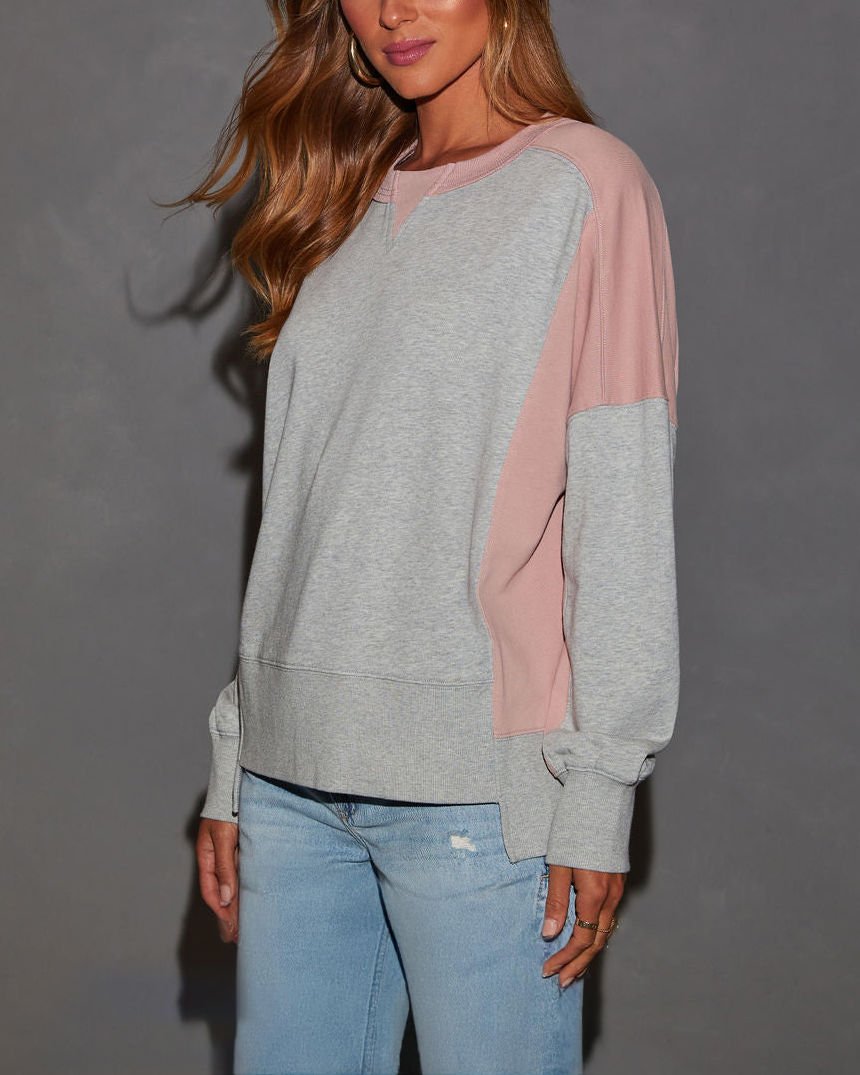 GREY-ROSE SWEATSHIRT