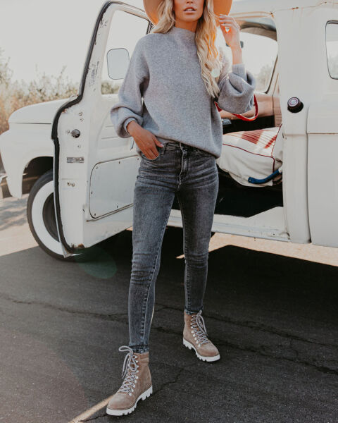 GREY SWEATERS L - GREY
