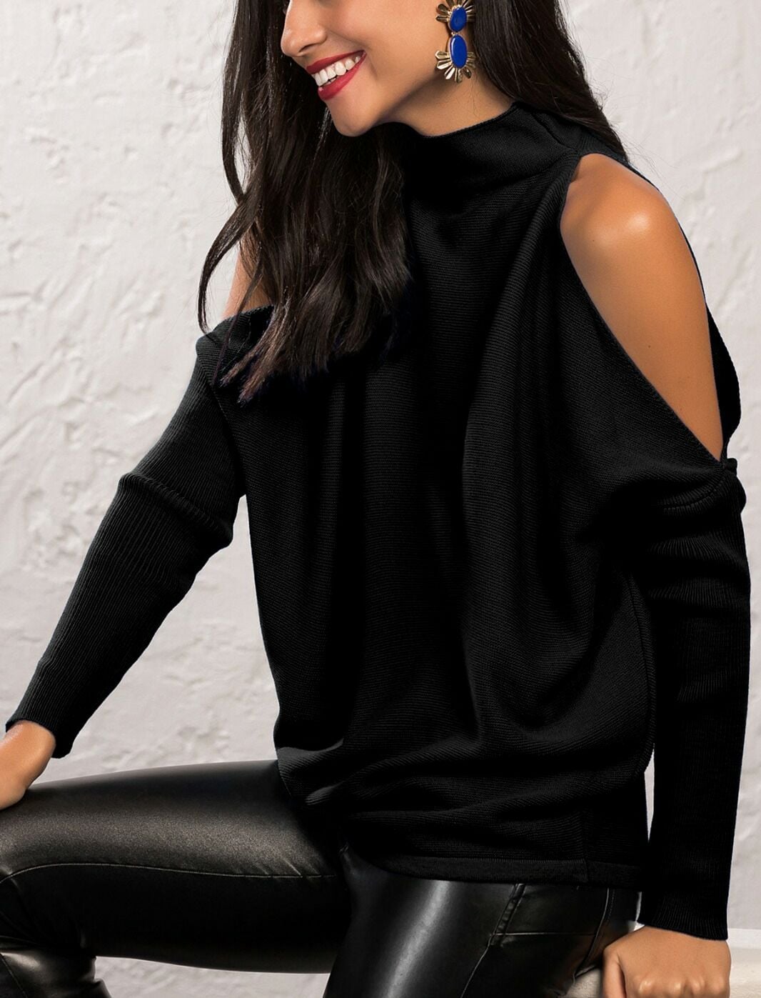 BLACK BLOUSE M - BLACK