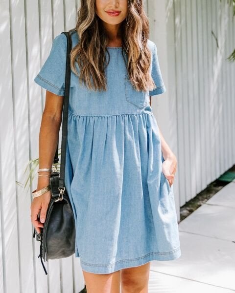 LIGHT-BLUE DRESS L - LIGHT-BLUE