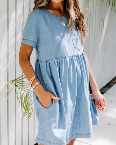 LIGHT-BLUE DRESS L - LIGHT-BLUE
