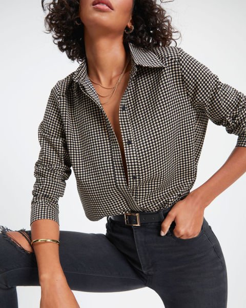 BLACK-BEIGE SHIRT