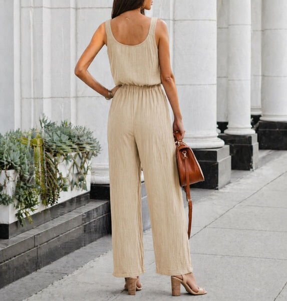 BEIGE JUMPSUIT M - BEIGE