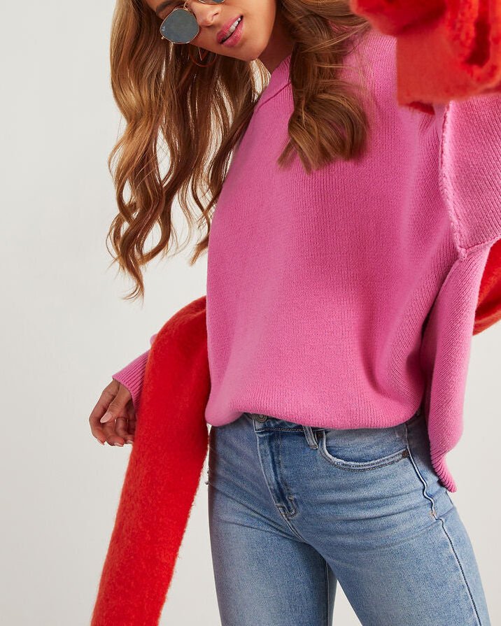 PINK SWEATERS S - PINK