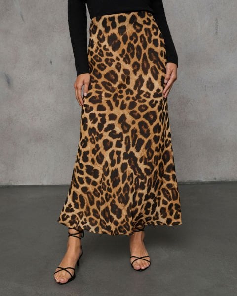LEOPARD-PRINTED SKIRT