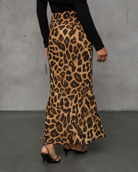 LEOPARD-PRINTED SKIRT