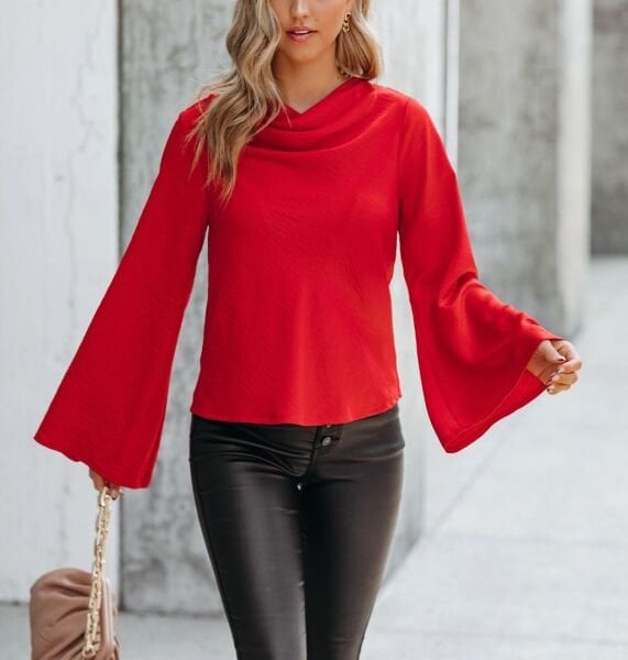 RED BLOUSE L - RED