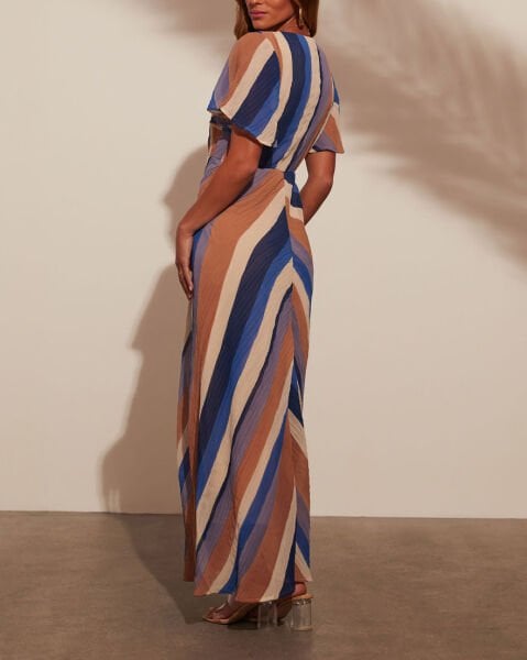 BLUE-RUST-PRINTED DRESS XL - BLUE-RUST-PRINTED