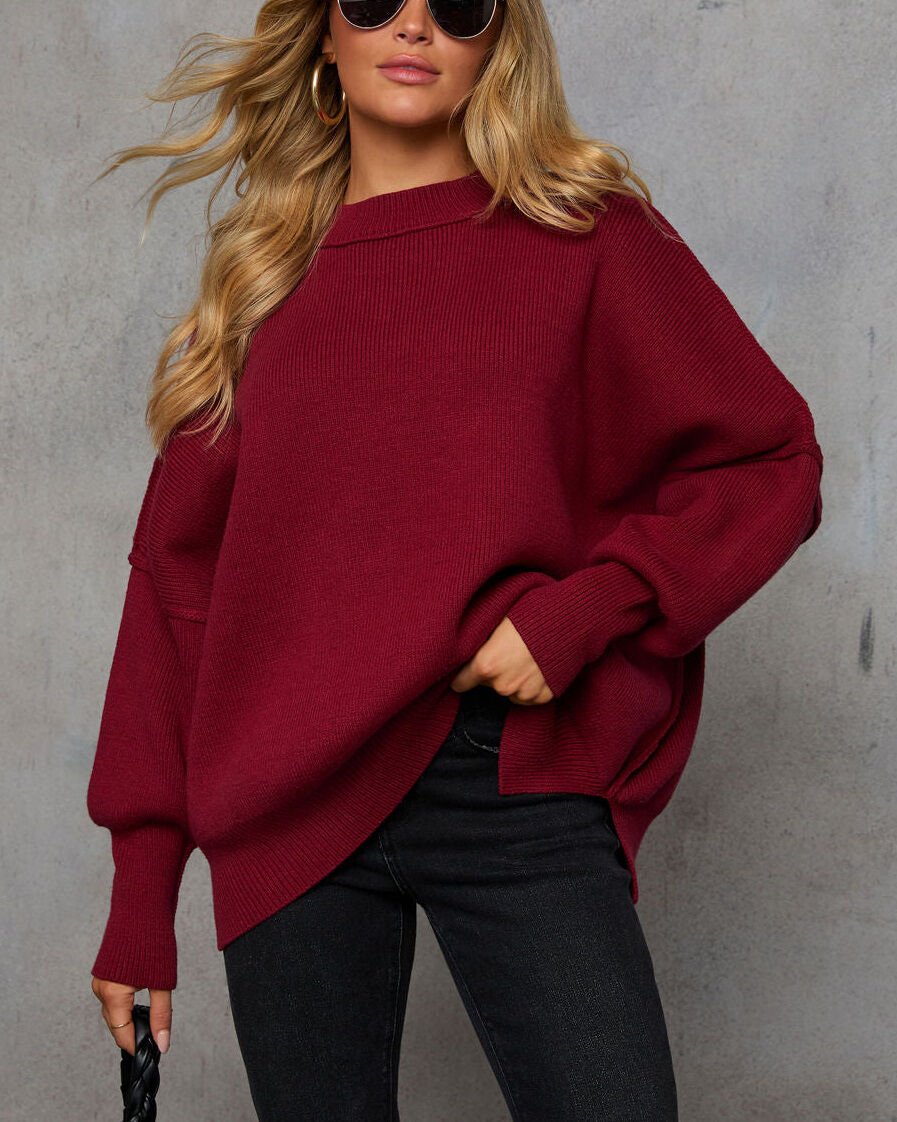 BURGUNDY SWEATERS XL - BURGUNDY