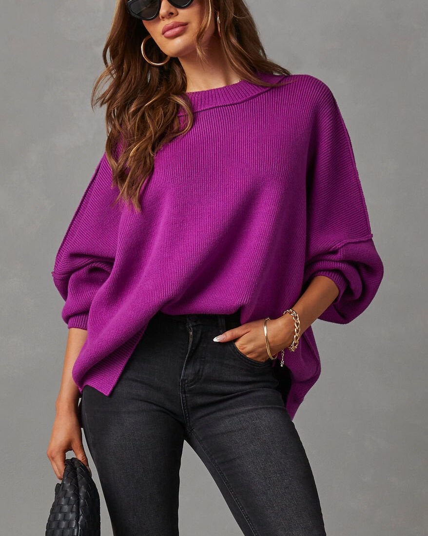PURPLE SWEATERS S - PURPLE
