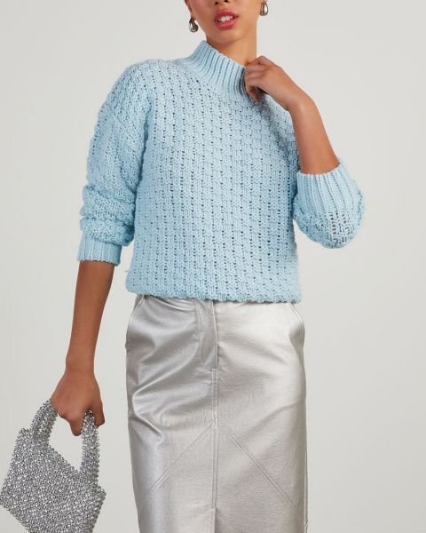 LIGHT-BLUE SWEATER