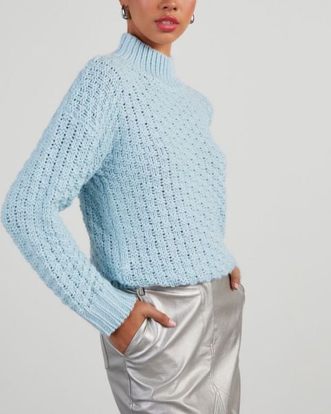LIGHT-BLUE SWEATER