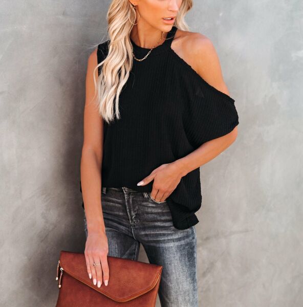 BLACK BLOUSE M - BLACK