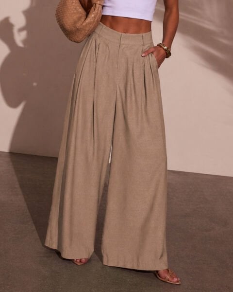 BEIGE PANTS S - BEIGE