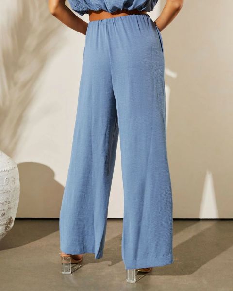 LAVENDER CROP-TOP AND PANTS SET