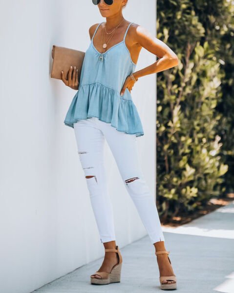 LIGHT-BLUE TANK-TOP M - LIGHT-BLUE