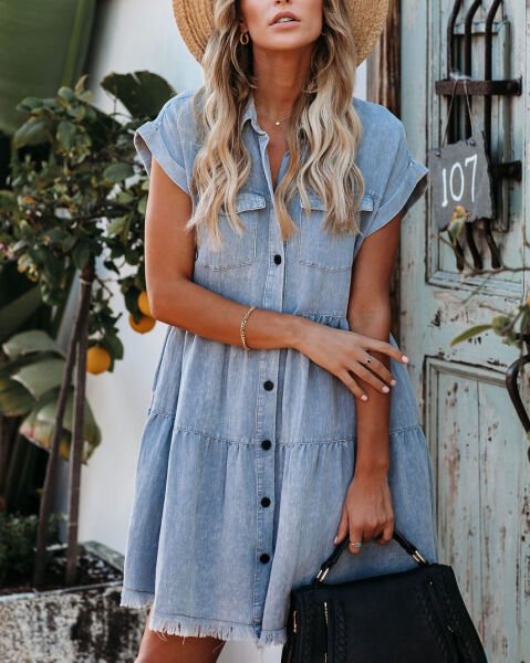LIGHT-BLUE DRESS S - LIGHT-BLUE