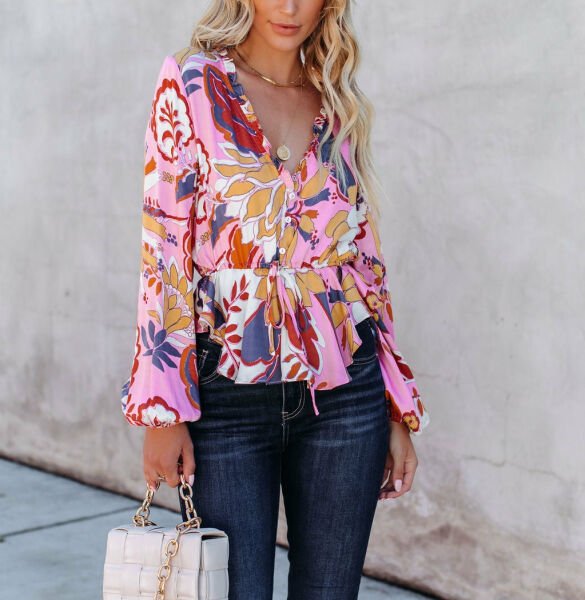 MULTICOLOR BLOUSE S - MULTICOLOR