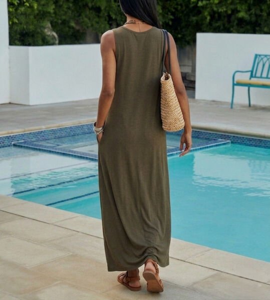 KHAKI DRESS M - KHAKI
