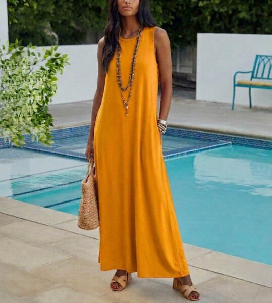 MUSTARD DRESS L - MUSTARD