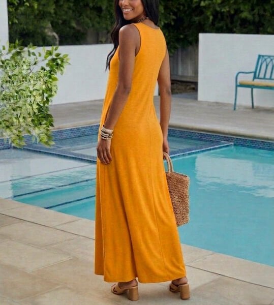 MUSTARD DRESS L - MUSTARD