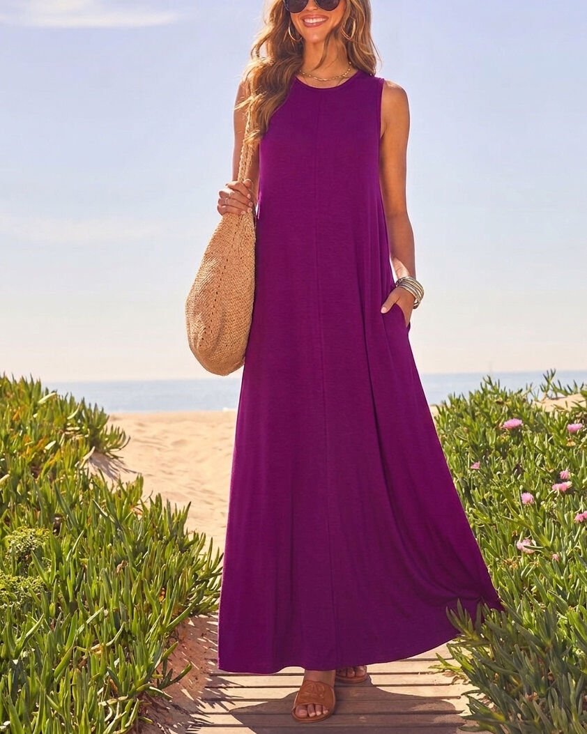 PURPLE DRESS L - PURPLE