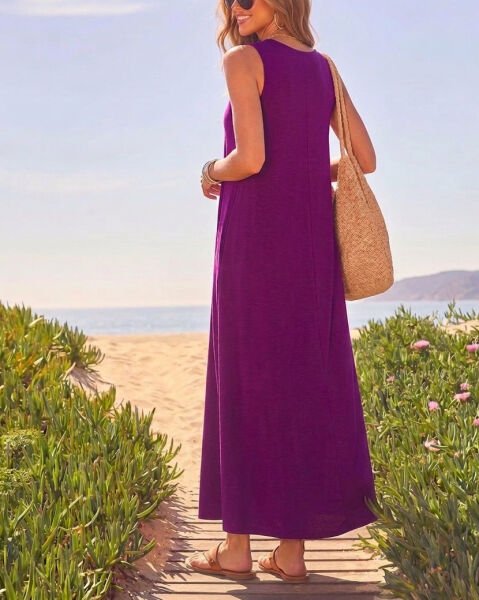 PURPLE DRESS L - PURPLE