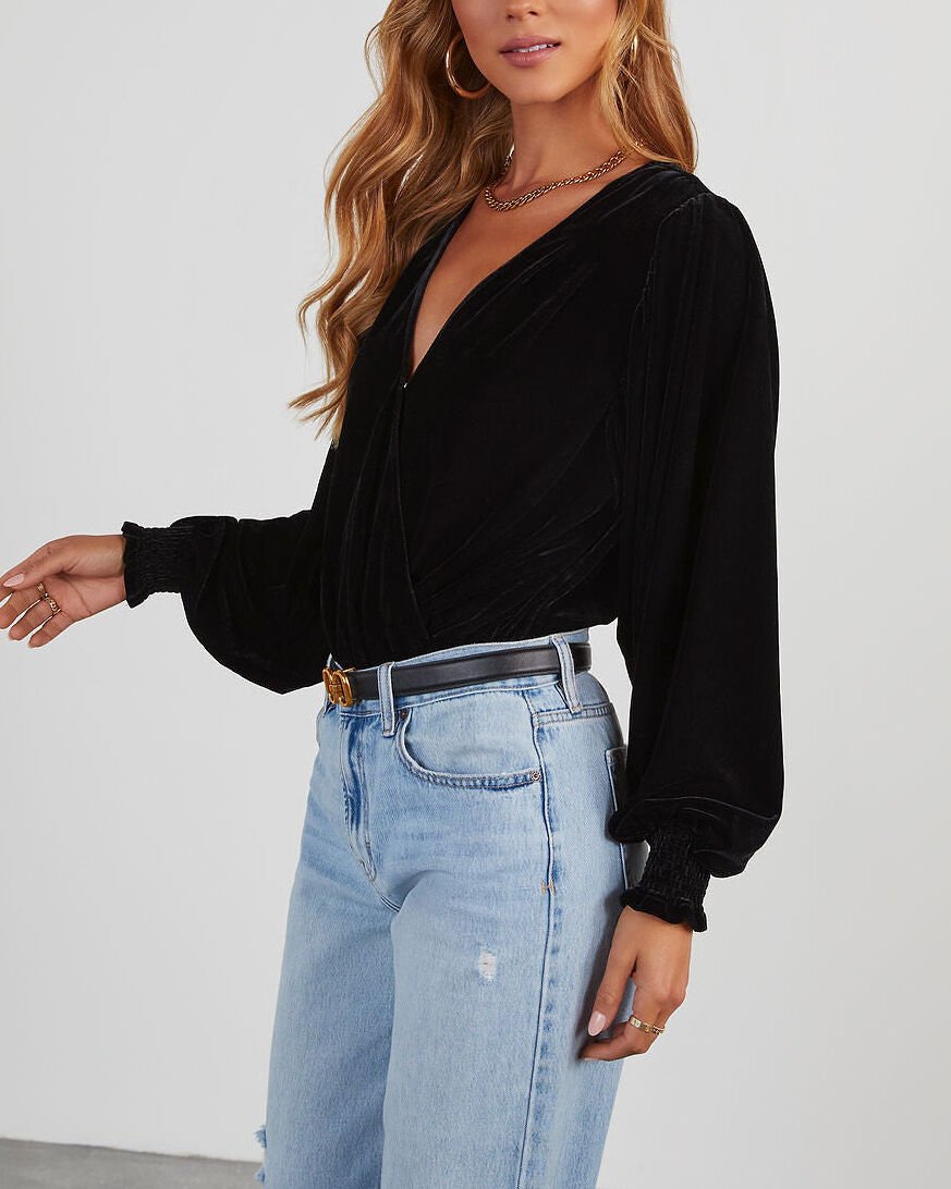 BLACK BLOUSE S - BLACK