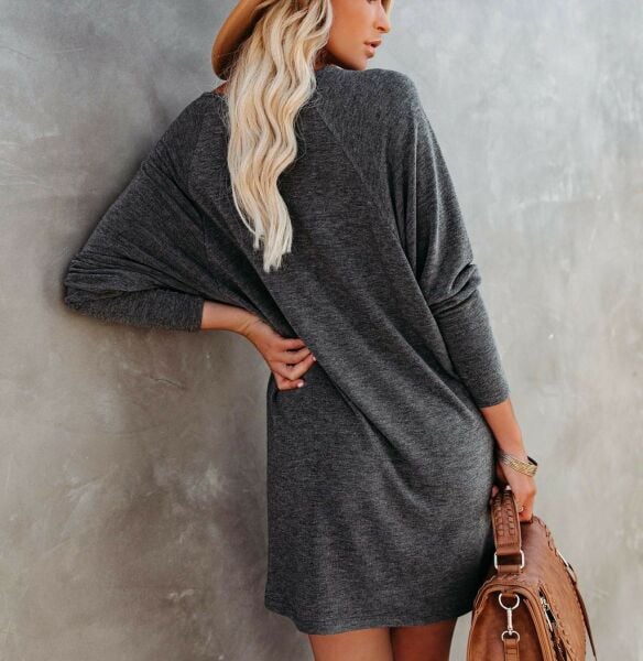 GREY DRESS L - GREY