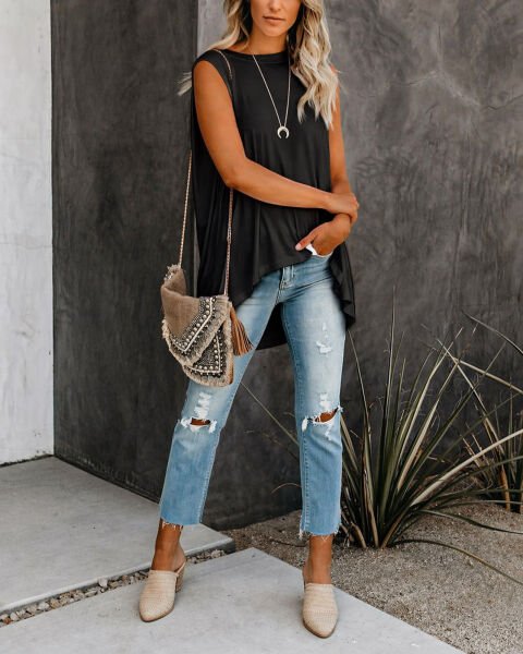 BLACK BLOUSE S - BLACK