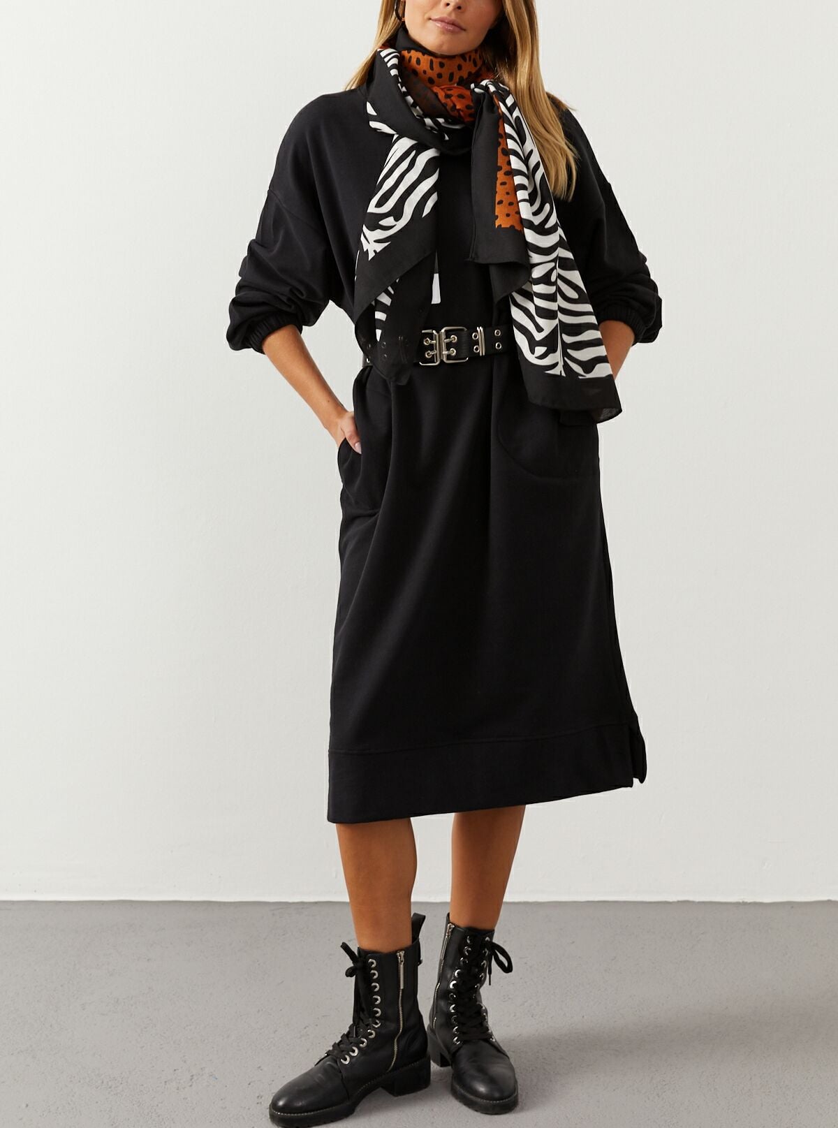 BLACK DRESS XL - BLACK