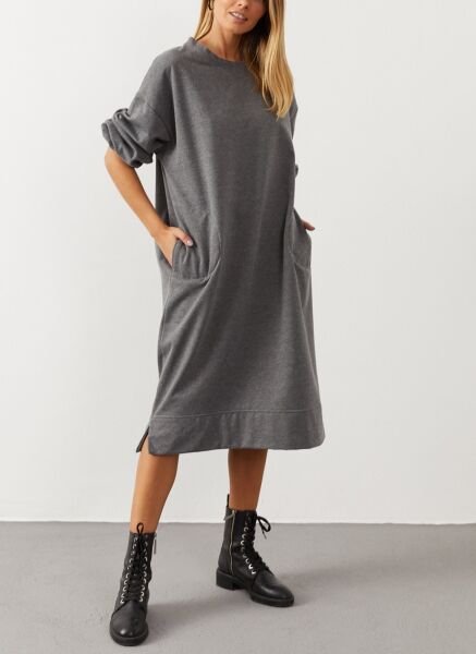 GREY DRESS L - GREY